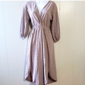 Free People FP Beach purple plunge midi dress